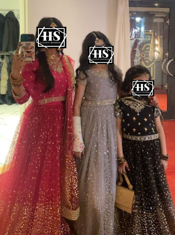 HAFSAH|SANA - SHEESHA WORK ENSEMBLE - AVAILABLE IN ALL COLORS