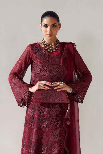 ALIZEH | AYMAL VOL 2 - LUXURY BAMBER CHIFFON | AF-BCH-2200-RIKA MAROON