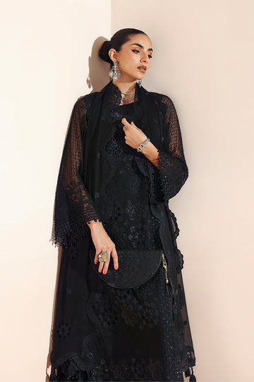 ALIZEH | AYMAL VOL 2 - LUXURY BAMBER CHIFFON | AF-BCH-2201-RIKA BLACK