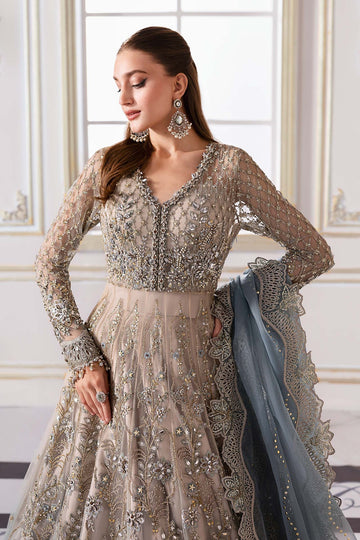 MARIA B | MBROIDERED | EMBROIDERED NET SUIT | BD-3002 | FROCK