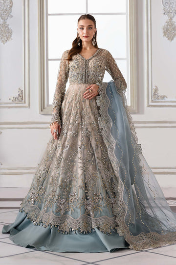 MARIA B | MBROIDERED | EMBROIDERED NET SUIT | BD-3002 | FROCK