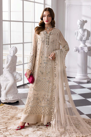MARIA B | MBROIDERED | EMBROIDERED CHIFFON SUIT | BD-3007 | LONG