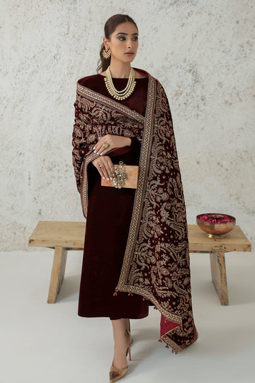 BAROQUE | SHAWLS | EMBROIDERED VELVET SHAWL VS-32