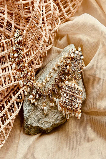 KOH-E-GEM | JEWELLERY | NOOR MAHAL JHUMKI TIKKA