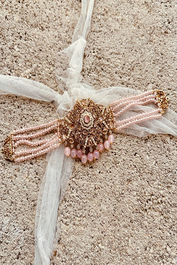KOH-E-GEM | JEWELLERY | REINA – BOLD ELEGANT CHOKER (PINK)