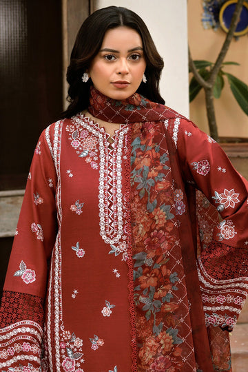 FARASHA | SUMMER WEAVES EMBROIDERED LAWN'25 | RUSSET FLAMES