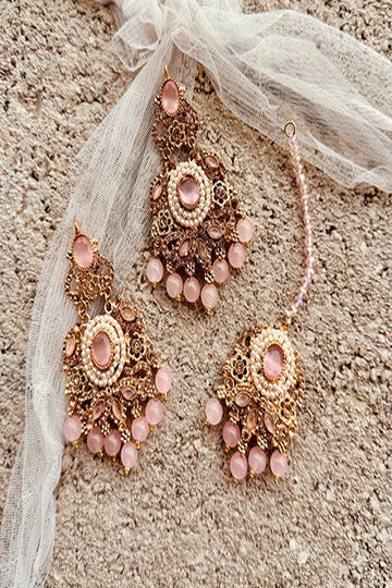 KOH-E-GEM | JEWELLERY | SERA – SLEEK STONE CHOKER SET - PINK